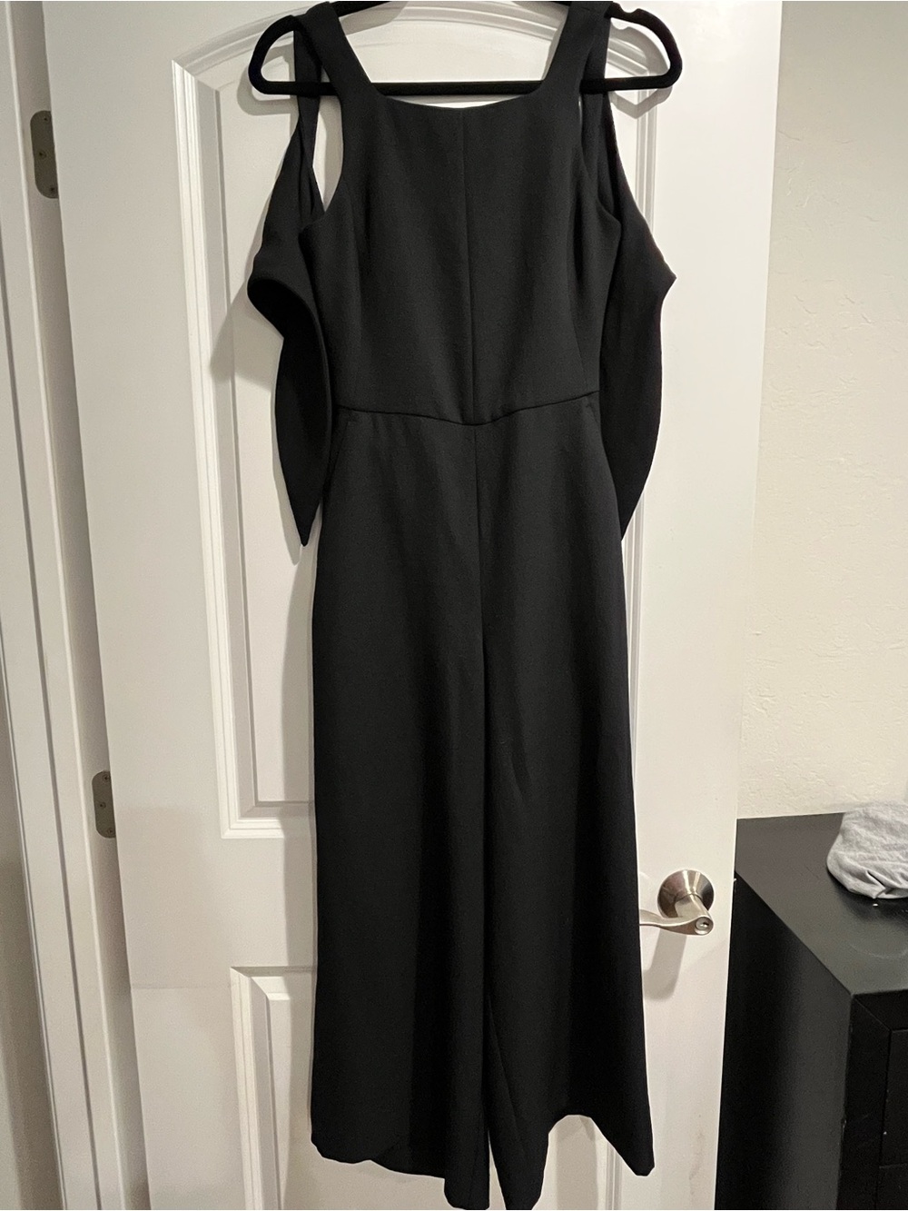 Aritzia Wilfred Black One-Shoulder Jumpsuit Dress